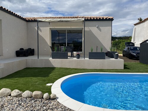 Nouvelle construction 2021 : Villa 6 pers avec piscine privée et climatisation