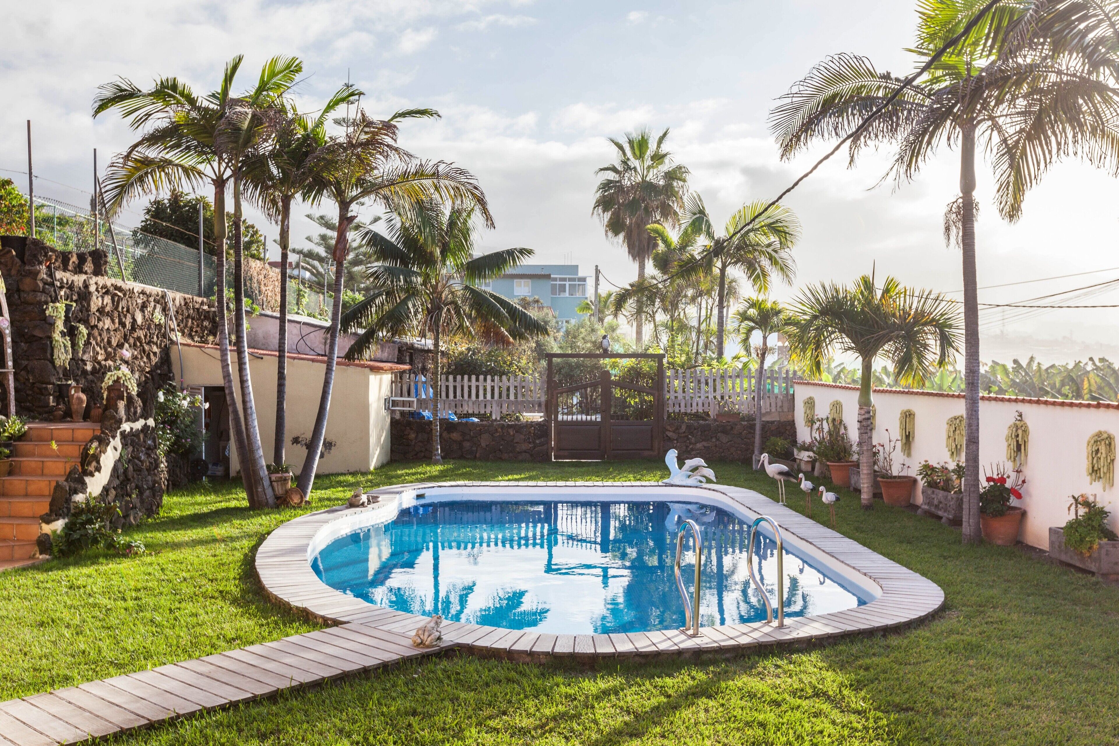 A heated pool