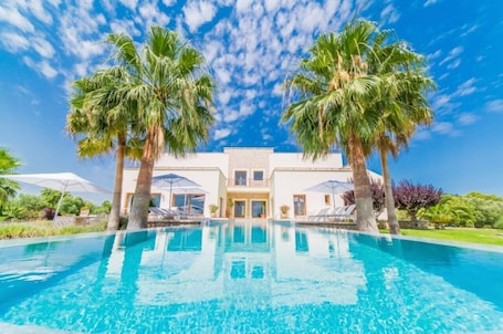 Pool. Villa "Son Sard" with Sea & Mountain View, Pool, A/C, Balcony, Garden & Terrace
