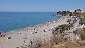 Playa en los alrededores y camastros 