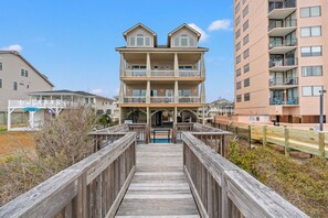 Property grounds - Southern Hospitality, Luxury Rental, Oceanfront, Game Room, Pool, Hot Tub, Porch with Ocean Views (North Myrtle Beach)