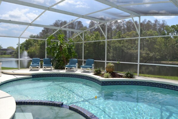 Outdoor pool, a heated pool