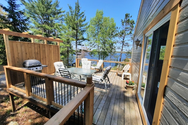 Large lakefront furnished deck.