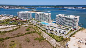 Exterior - Two Bedroom Condo with Views of Gulf, Bay, and Outdoor Pool Decks! (Orange Beach)