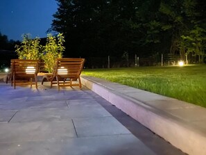 Terrace/patio - Neuferienhaus Magdalena, W-lan, Outdoor-kamin, Gartensauna (Edertal Rehbach)