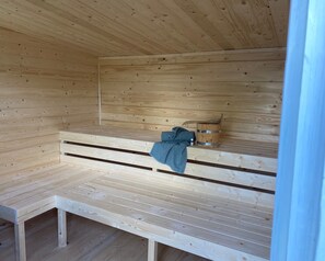 Sauna - Neuferienhaus Magdalena, W-lan, Outdoor-kamin, Gartensauna (Edertal Rehbach)