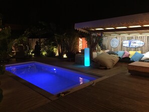 Outdoor pool, a heated pool - Villa with heated pool - Bassin d'Arcachon (gujan-mestras)