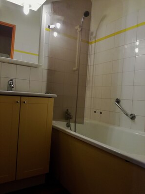 Combined shower/bathtub