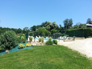 Piscine extérieure, piscine chauffée