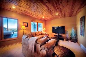 Smart TV, chimenea, reproductor de DVD y tenis de mesa 