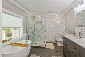 Bathtub, hair dryer, towels, soap - PRIVATE POOL ~ PERFECT HAMPTONS GETAWAY ~ WBH (East Hampton)