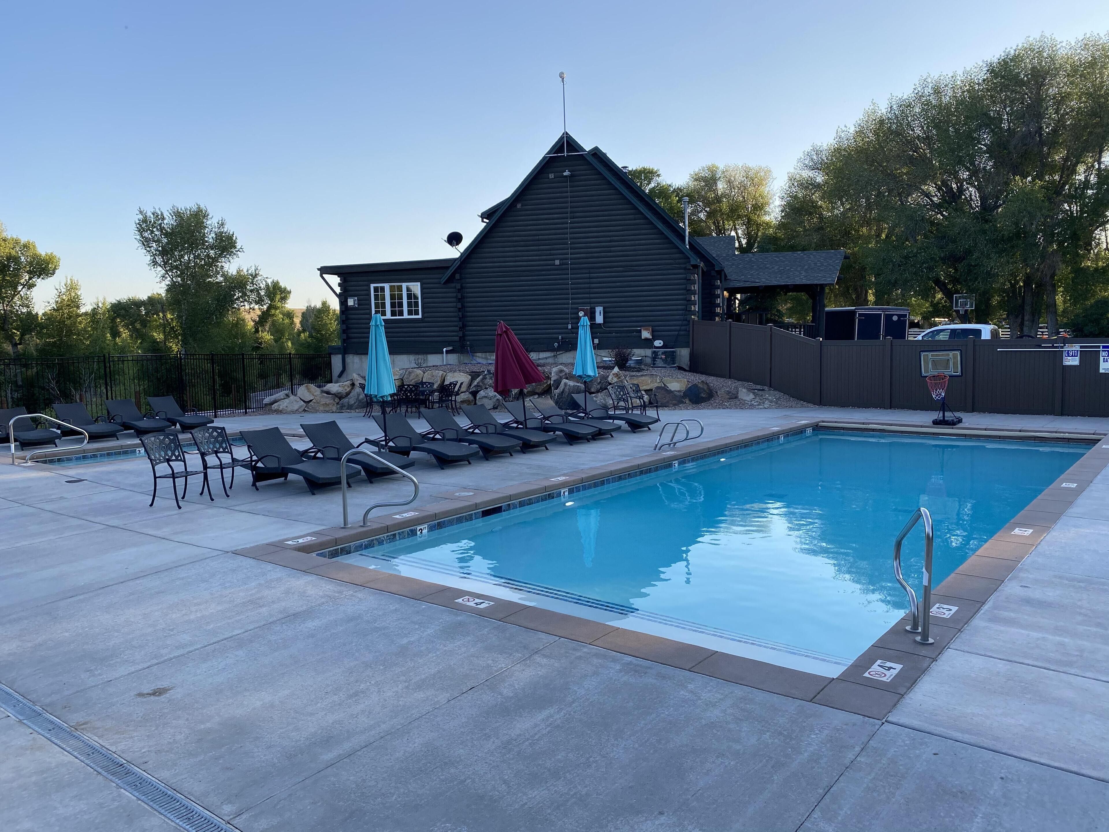 A heated pool