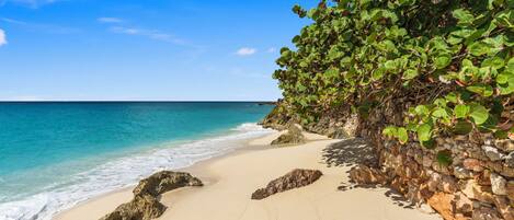 On the beach, beach towels