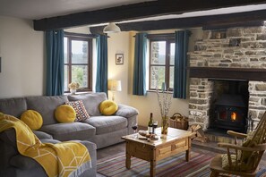 TV, fireplace, DVD player, table football