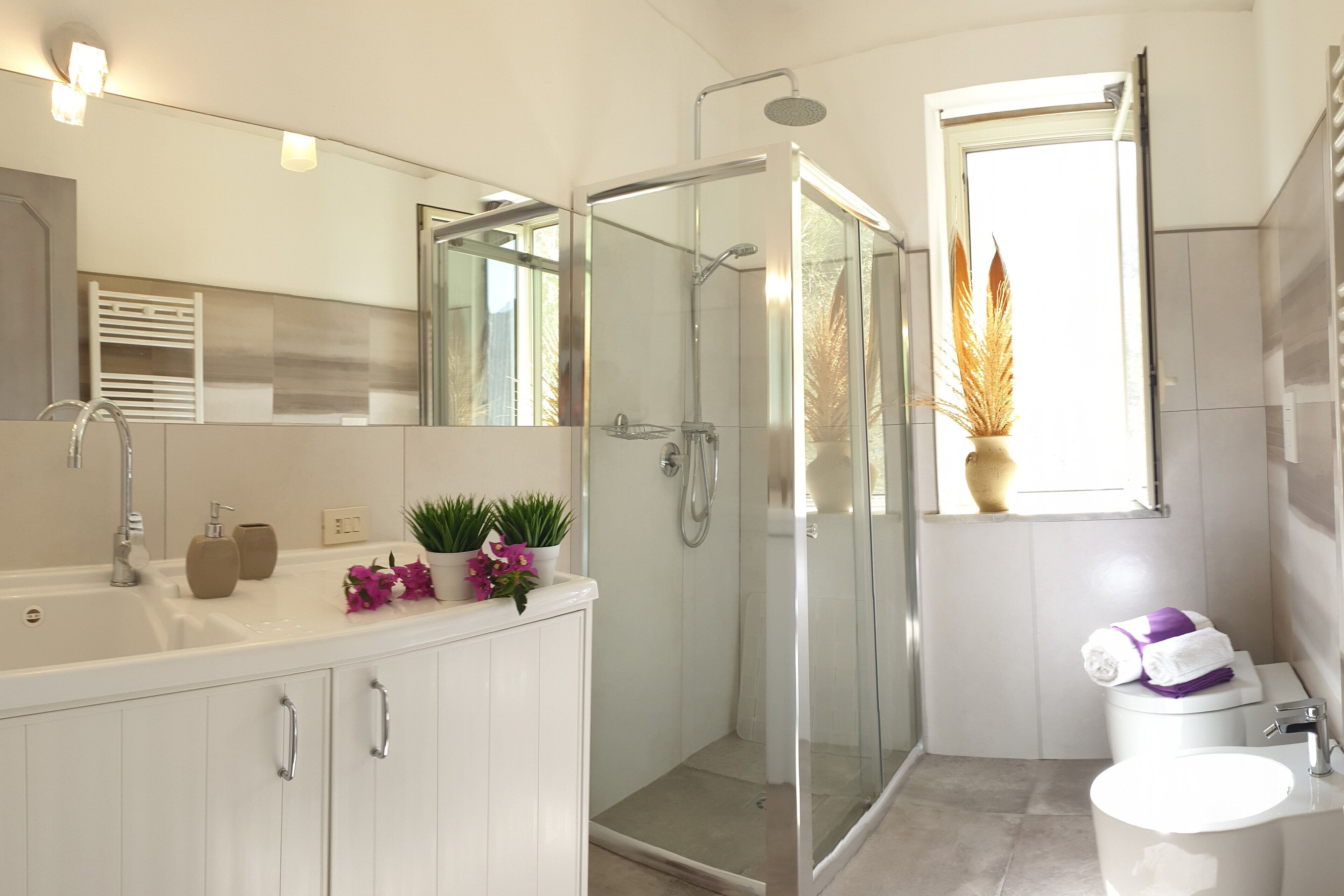 Douche, sèche-cheveux, bidet