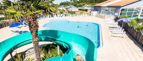 Inomhuspool och utomhuspool