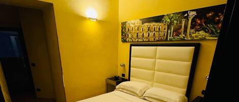 Desk, free WiFi, bed sheets