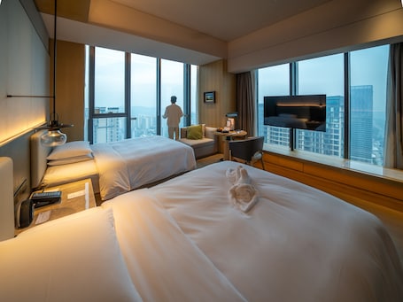 Club Room, 2 Double Beds, City View | Minibar, in-room safe, individually decorated, desk