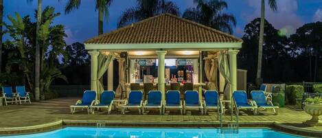 Piscine extérieure, piscine chauffée