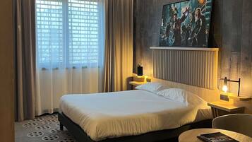 Chambre Supérieure, 2 lits doubles | Chambres insonorisées, fer et planche à repasser, lits bébé (gratuits)