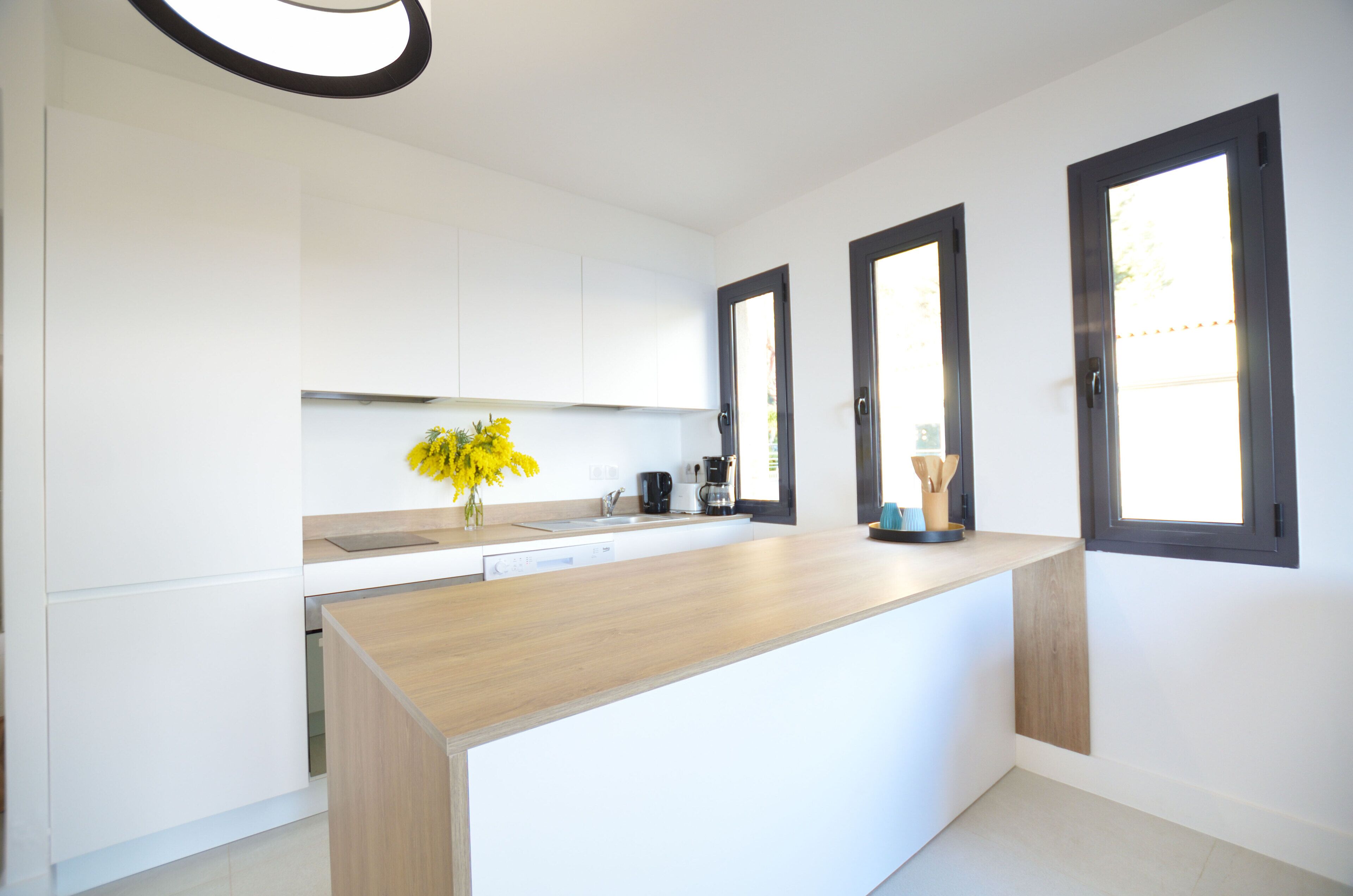 Deluxe Suite, Sea View | Private kitchen | Fridge, microwave, stovetop, dishwasher