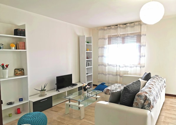 TV, DVD player, books - Appartamento Luminoso nel Verde con Terrazzi (Milano)