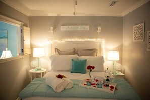 1 bedroom, iron/ironing board, WiFi, bed sheets - Romantic Beach Suite with Hot Tub (Emerald Isle)