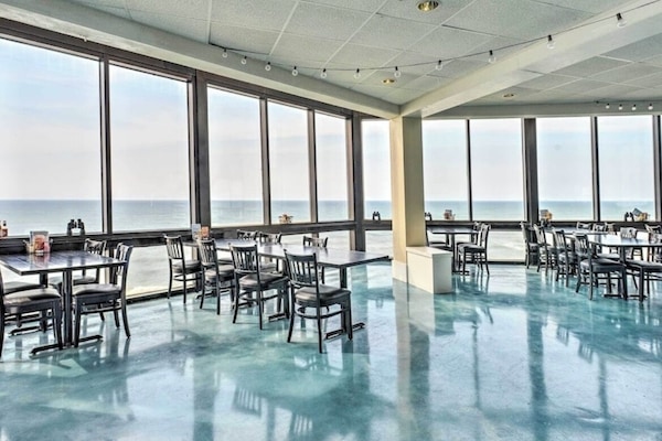 Ocean’s Edge restaurant on the top floor of building 2