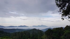 A mountainous landscape with dense forest and a clear sky. - Riverston Lodge (Matale)