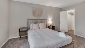 1 bedroom, iron/ironing board, bed sheets