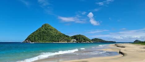 En la playa, toallas de playa