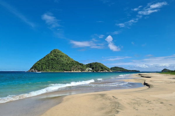 On the beach, beach towels