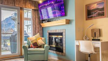 Smart-tv en een open haard