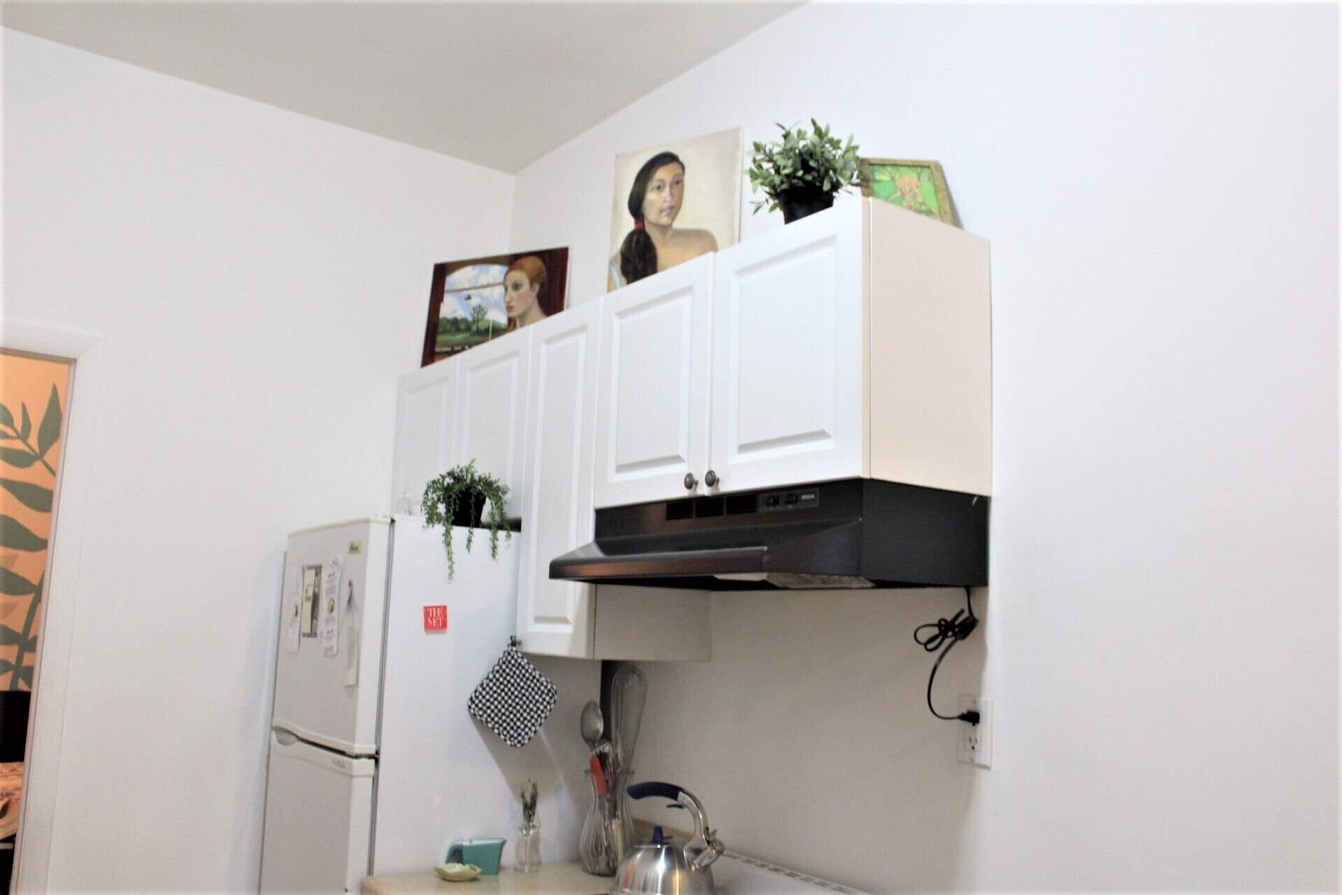 Fridge, oven, stovetop, cookware/dishes/utensils