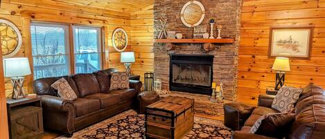 TV connectée, cheminée