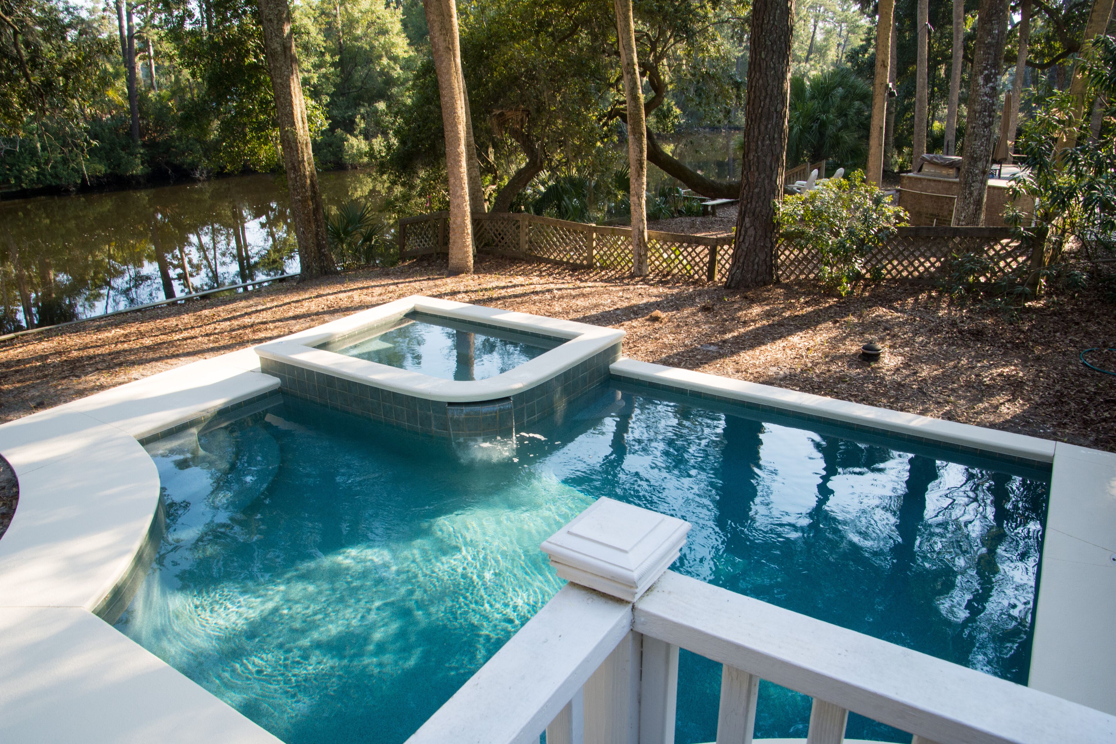 Piscine extérieure, piscine chauffée