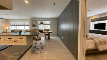 1 bedroom, iron/ironing board, travel crib, free WiFi