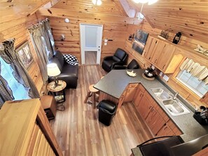 House (IDA_Getaway) | Private kitchen | Fridge, microwave, coffee/tea maker, cookware/dishes/utensils - IDA Getaway (Luray)