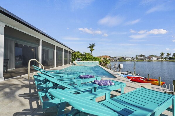 A heated pool
