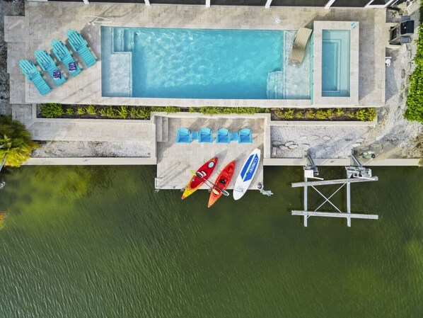 A heated pool