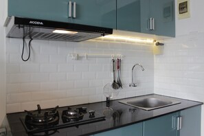 아파트, 금연, 간이주방 | 전용 주방 | 냉장고, 쿡탑, 식기 세척기, 조리 도구/접시/주방 기구