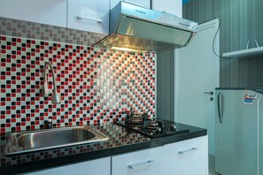 Apartment, Non Smoking, Kitchenette | 2 bedrooms, iron/ironing board, free WiFi, bed sheets - Cozy Living Green Pramuka City 2BR Apartment near Shopping Mall (Jakarta)