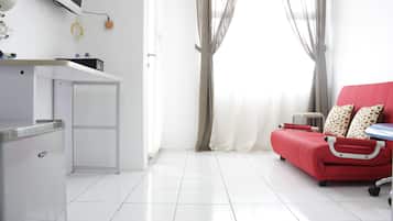 Apartemen, Bebas Asap Rokok, dapur kecil | 2 kamar tidur, setrika/meja setrika, Wi-Fi gratis, dan seprai linen