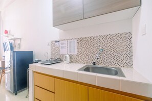 Apartamento, para não fumantes, cozinha americana | Cozinha privada | Geladeira, cooktop, chaleira elétrica