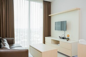 Apartemen, Bebas Asap Rokok, dapur kecil | 2 kamar tidur, setrika/meja setrika, Wi-Fi gratis, dan seprai linen