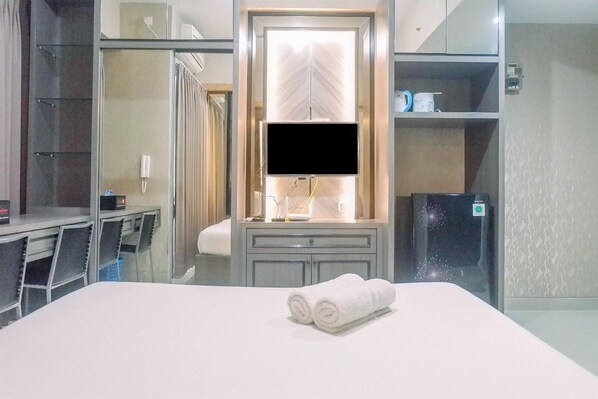 Apartemen, Bebas Asap Rokok, dapur kecil | 1 kamar tidur, meja kerja, setrika/meja setrika, dan Wi-Fi gratis