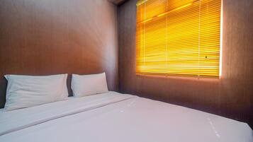 Apartemen, Bebas Asap Rokok, dapur kecil | 1 kamar tidur, setrika/meja setrika, dan seprai linen