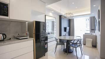 Appartement, niet-roken, kitchenette | Een strijkplank/strijkijzer, gratis wifi, beddengoed