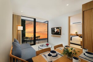 43-inch LED TV with cable channels, TV, books