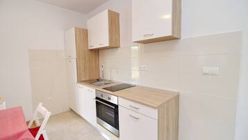 Apartment (One Bedroom Apartment with Balcony) | Private kitchen | Fridge